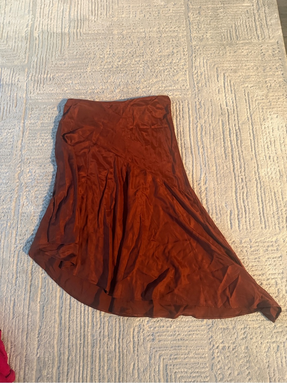 H&M Asymmetrical Rust-Brown Midi Skirt - Picture 5 of 5